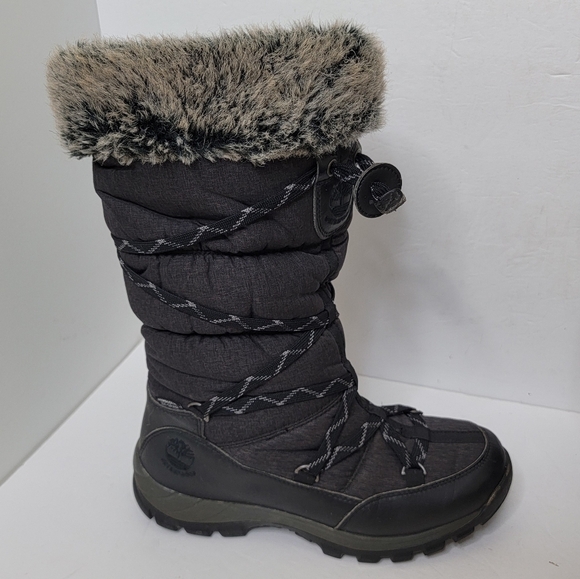 TIMBERLAND CHILLBERG WOMEN BLACK WATERPROOF BOOTS SIZE 8 - Picture 4 of 11